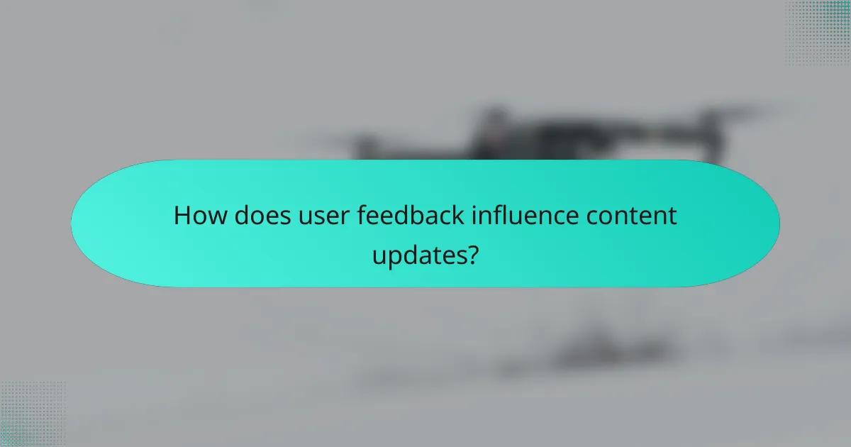 How does user feedback influence content updates?