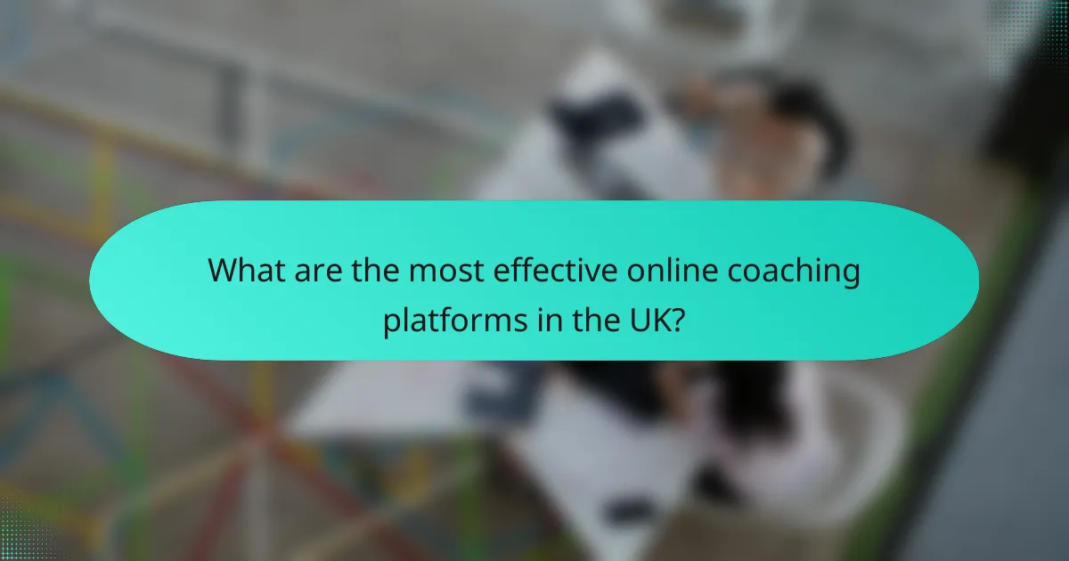 What are the most effective online coaching platforms in the UK?