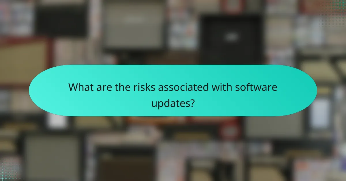 What are the risks associated with software updates?
