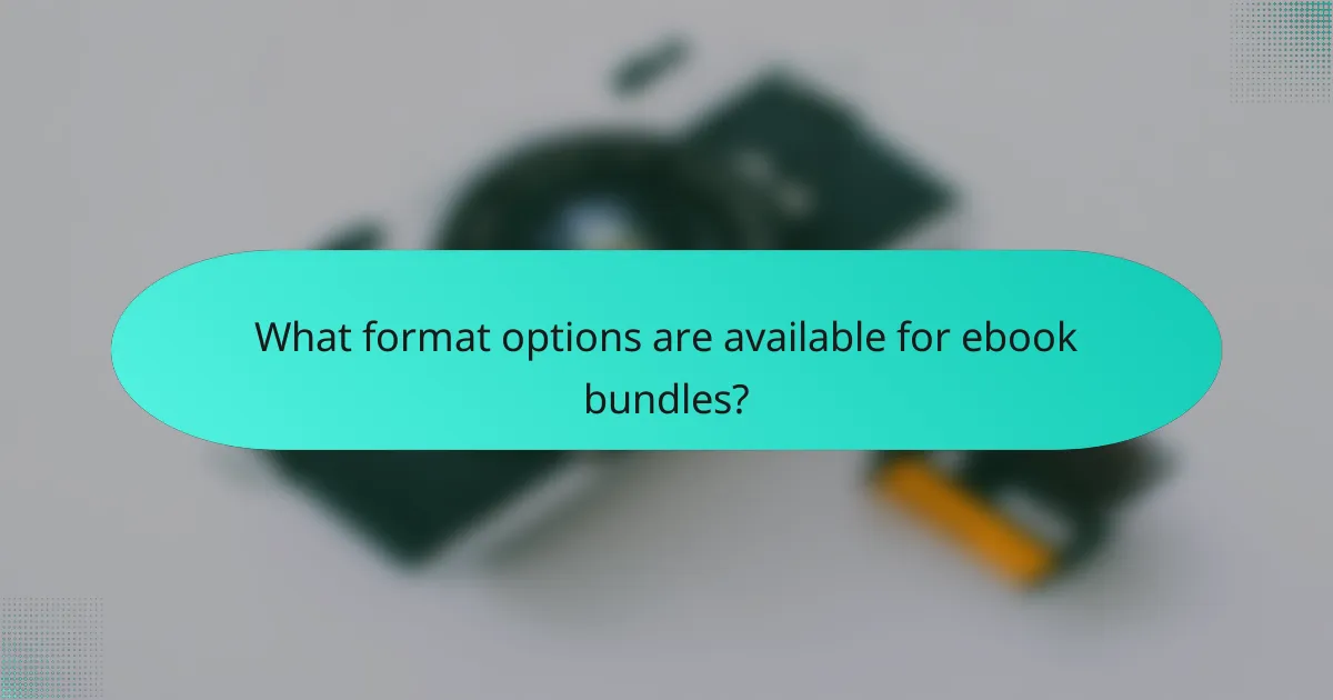 What format options are available for ebook bundles?