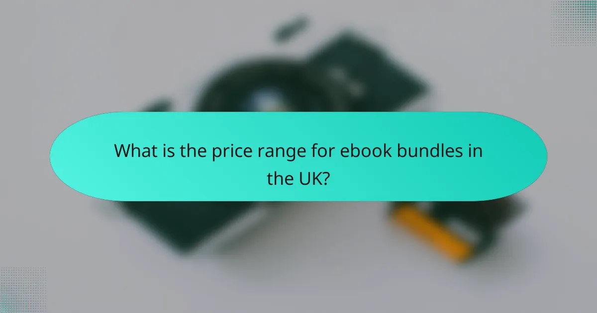 What is the price range for ebook bundles in the UK?