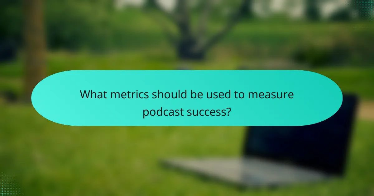 What metrics should be used to measure podcast success?